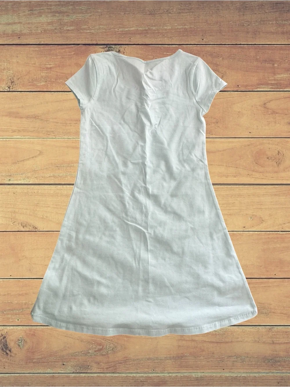 Treasure & Bond Girls' Light Teal / Aqua Short-Sleeve Shirt Dress, L (10/12)